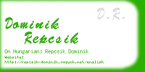 dominik repcsik business card